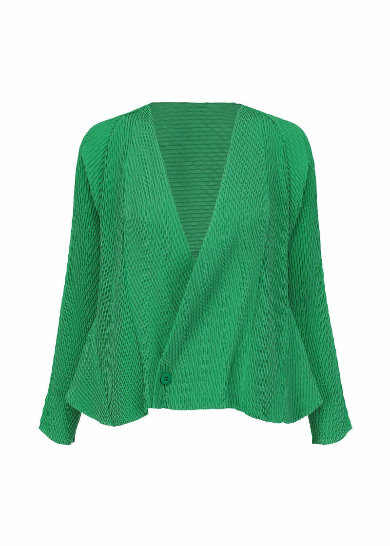 ORBICULAR PLEATS Cardigan Green