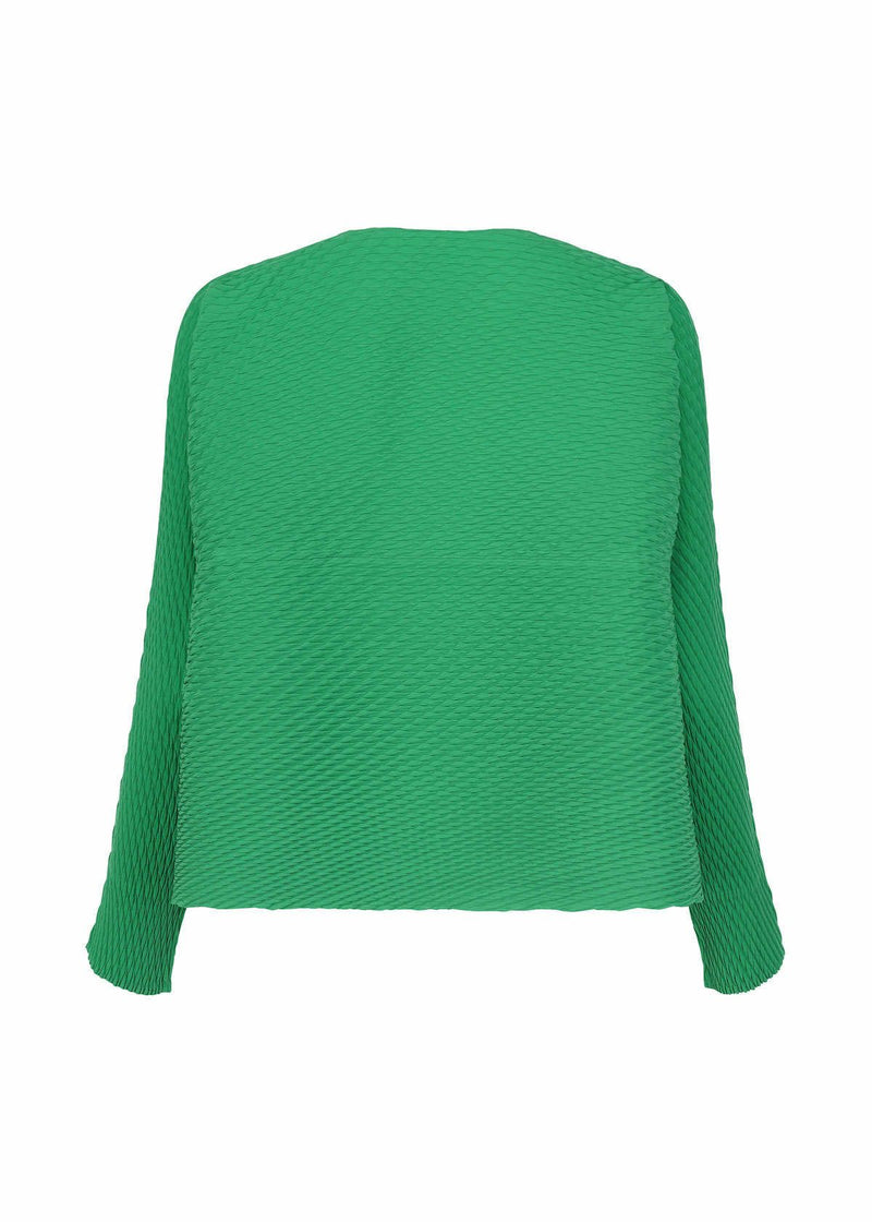 ORBICULAR PLEATS Cardigan Green