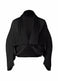 LEAF PLEATS Cardigan Black