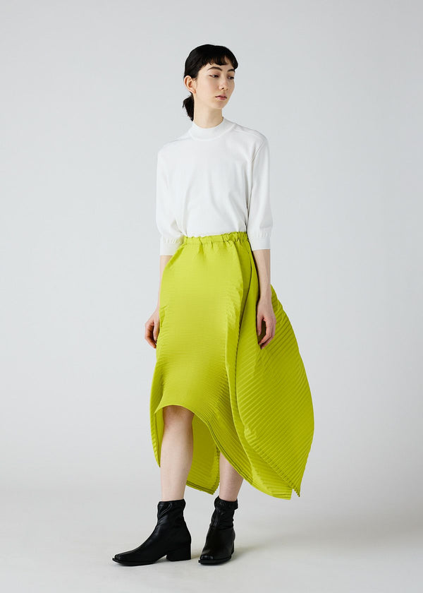 LEAF PLEATS Skirt Navy