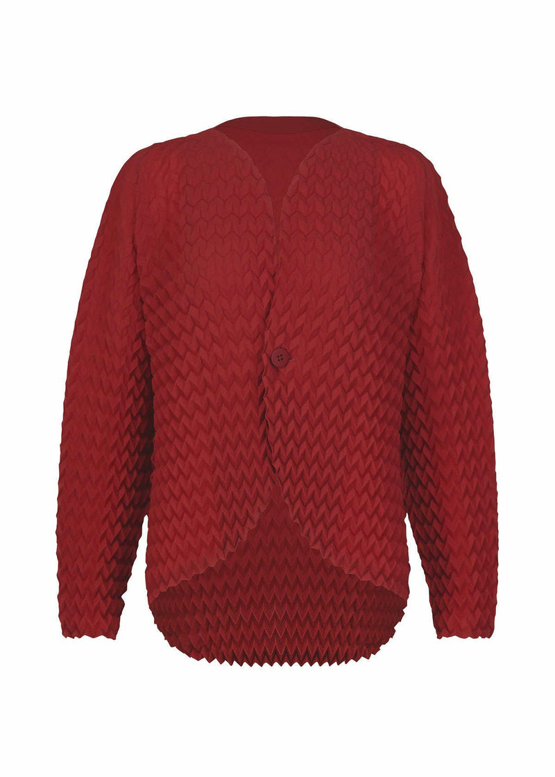 ROUND PLEATS Jacket Red