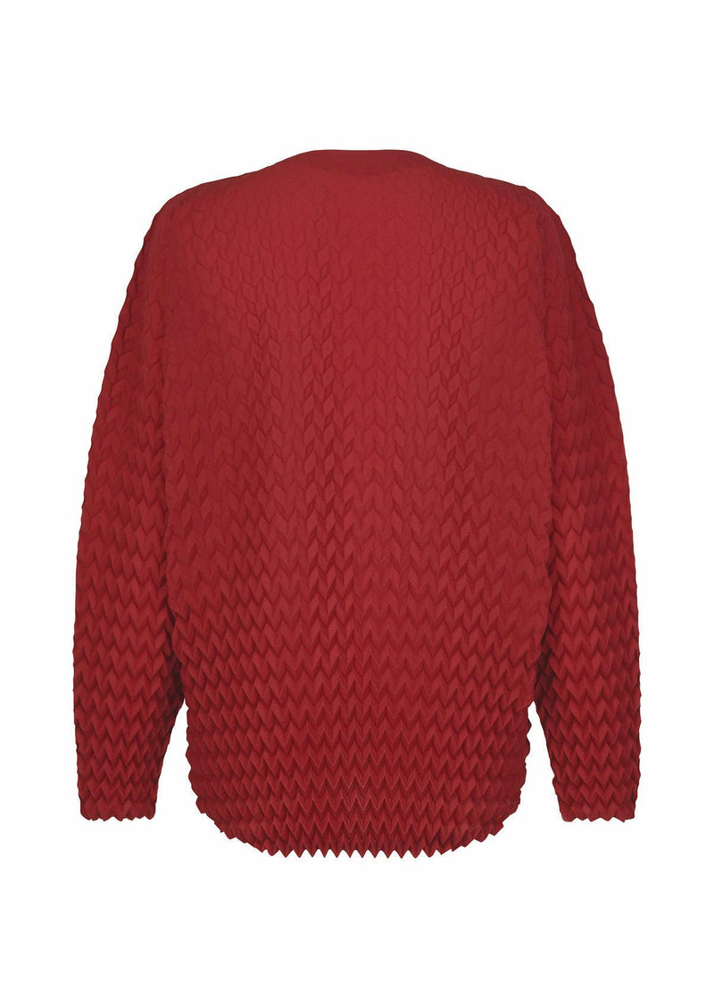 ROUND PLEATS Jacket Red