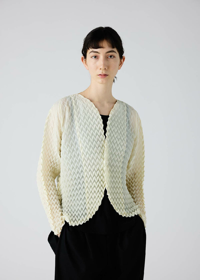 ROUND PLEATS Jacket Red
