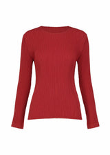 HATCHING PLEATS Top Red