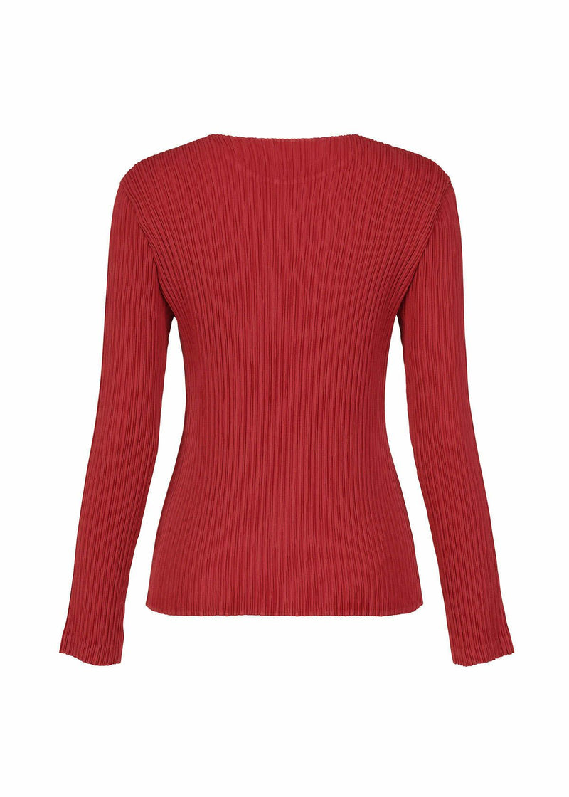 HATCHING PLEATS Top Red