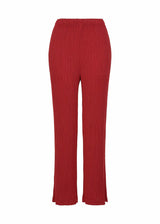 HATCHING PLEATS Trousers Red
