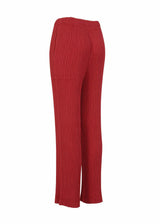 HATCHING PLEATS Trousers Red