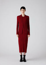 HATCHING PLEATS Jacket Red
