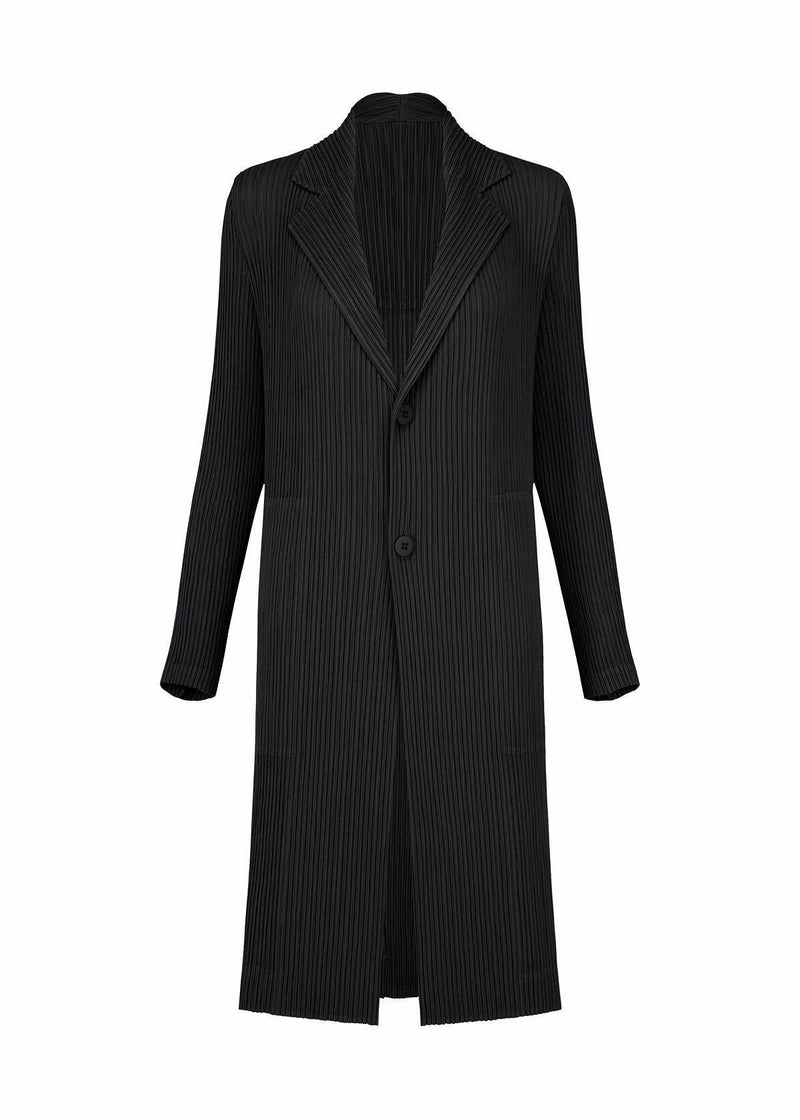 HATCHING PLEATS Coat Black