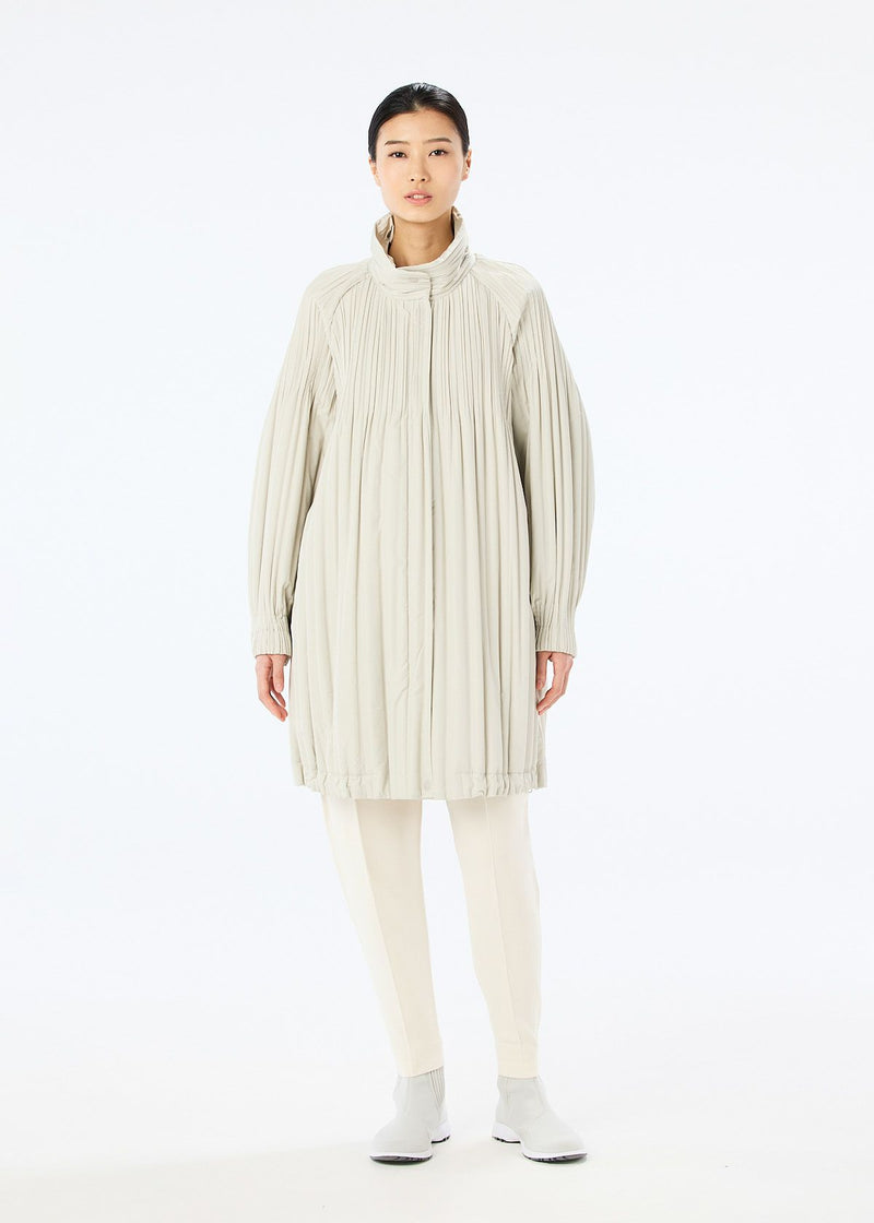 PADDED PLEATS COAT Coat Charcoal