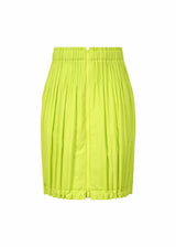 PADDED PLEATS COAT Skirt Yellow Green