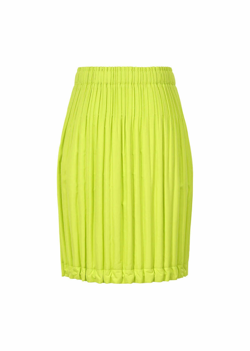 PADDED PLEATS COAT Skirt Yellow Green