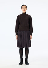 PADDED PLEATS COAT Skirt Charcoal