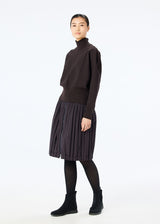 PADDED PLEATS COAT Skirt Charcoal