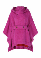 CLIP MOHAIR COAT Coat Magenta