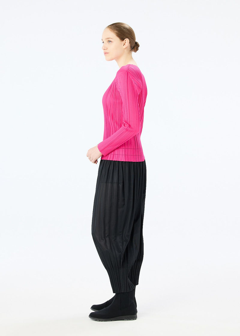 SOFT PLEATS Top Neon Pink