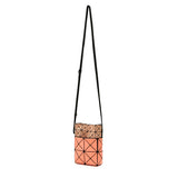 LUCENT NEST Shoulder Bag Coral Pink x Beige