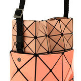 LUCENT NEST Shoulder Bag Coral Pink x Beige