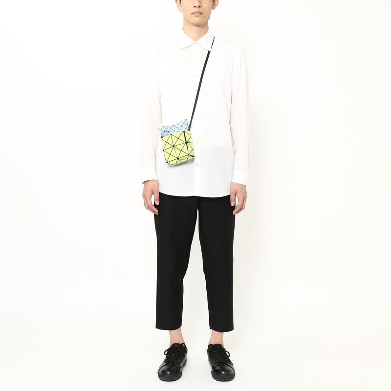 LUCENT NEST Shoulder Bag White x Light Grey