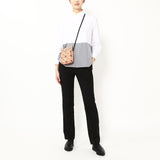 LUCENT NEST Shoulder Bag Coral Pink x Beige