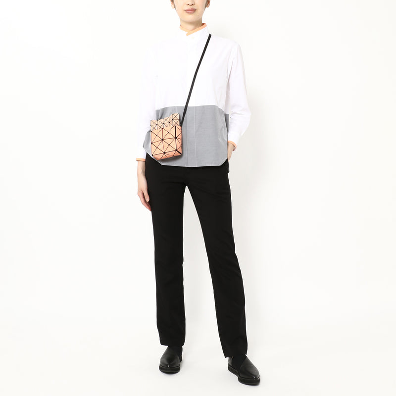 LUCENT NEST Shoulder Bag Coral Pink x Beige