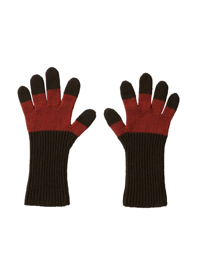 BI-COLOR GLOVES Gloves Orange Hued