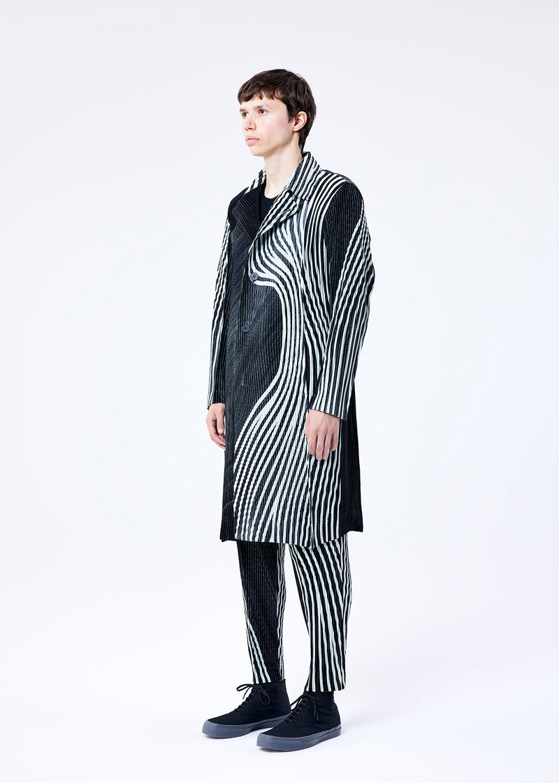 BODY MOVEMENT Long Tailored Jacket Black Base | ISSEY MIYAKE