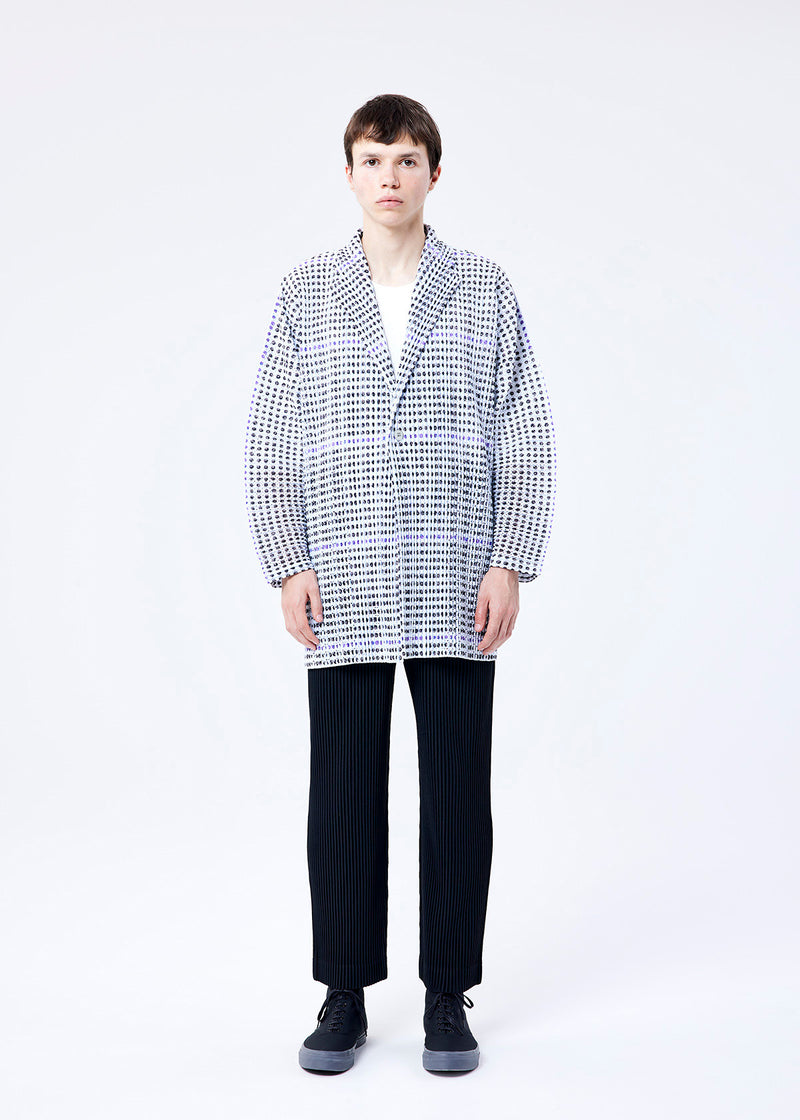 OUTER MESH DOTS PRINT Jacket Ivory