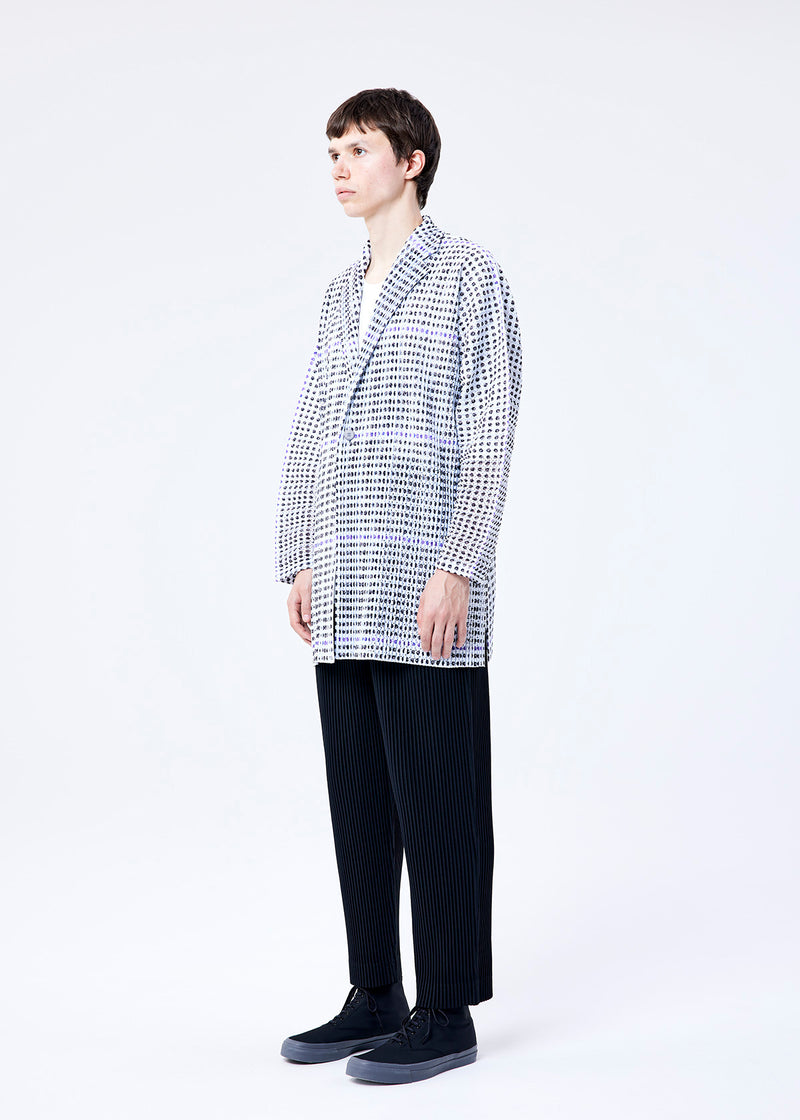 OUTER MESH DOTS PRINT Jacket Ivory