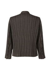 TWEED PLEATS Jacket Black Stripe