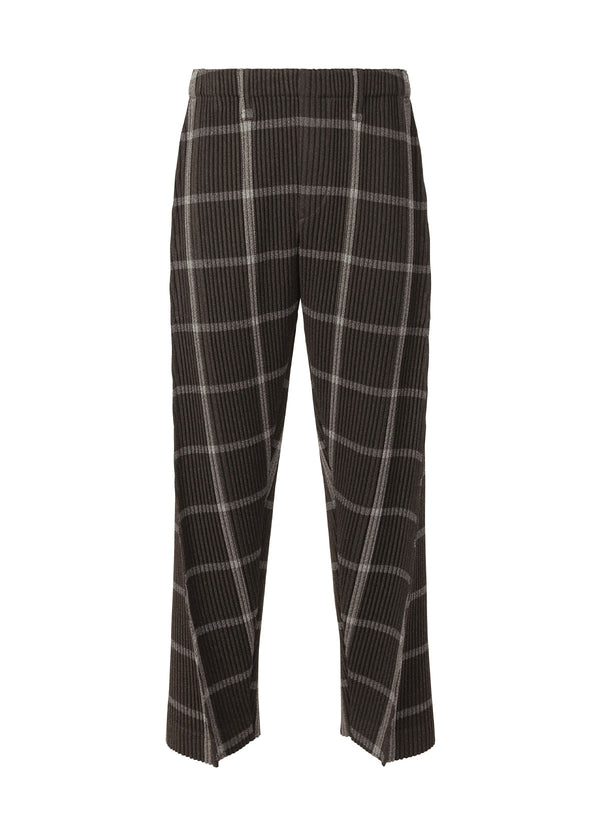 TWEED PLEATS Trousers Black Check