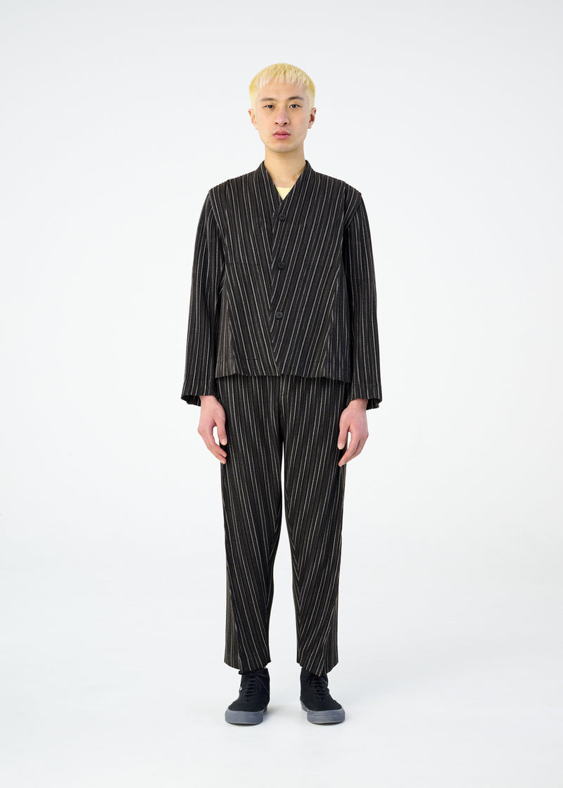 TWEED PLEATS Trousers Red Stripe