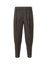 TWEED PLEATS Trousers Black Stripe