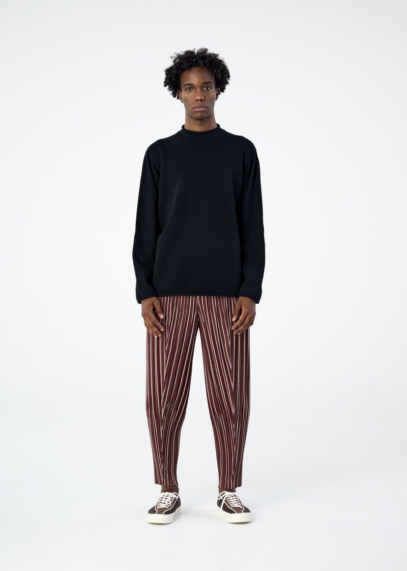 TWEED PLEATS Trousers Red Check