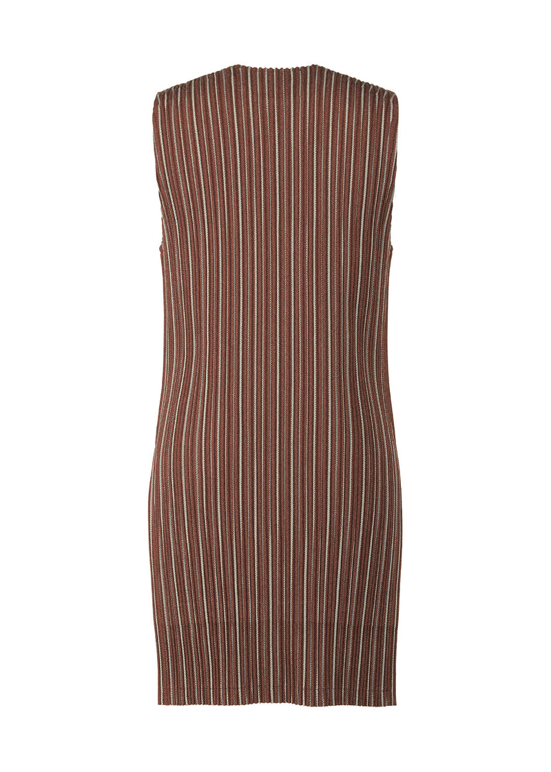 TWEED PLEATS Top Black Stripe