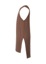 TWEED PLEATS Top Black Stripe