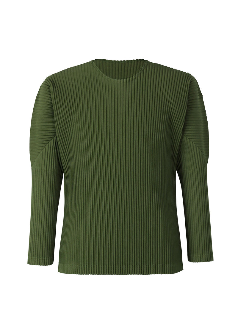 COLOR PLEATS Top Dark Olive Green