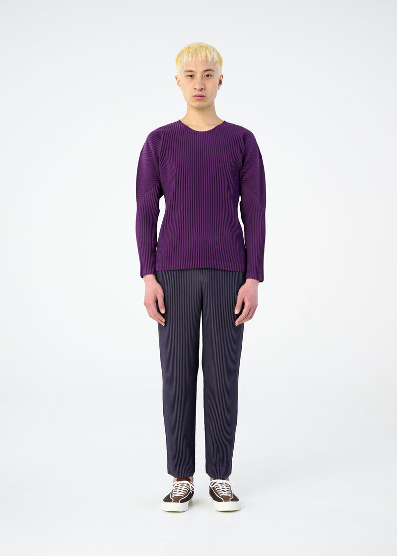 COLOR PLEATS Top Taupe Violet