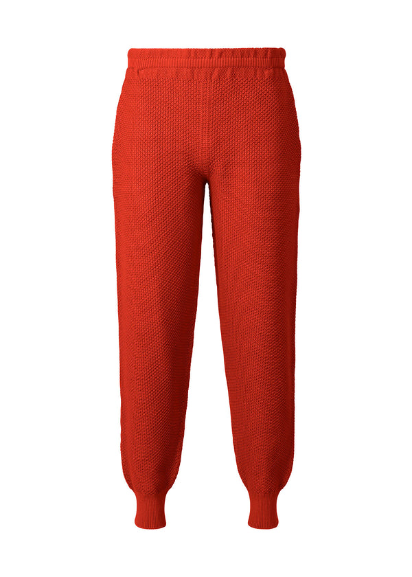 RUSTIC KNIT Trousers Crimson Red