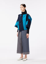 FLIP JACQUARD Jacket Navy x Turquoise