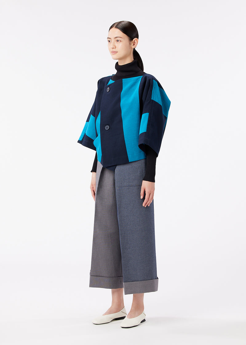 FLIP JACQUARD Jacket Navy x Turquoise