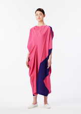 PIVOT DRAPE Dress Orange x Black