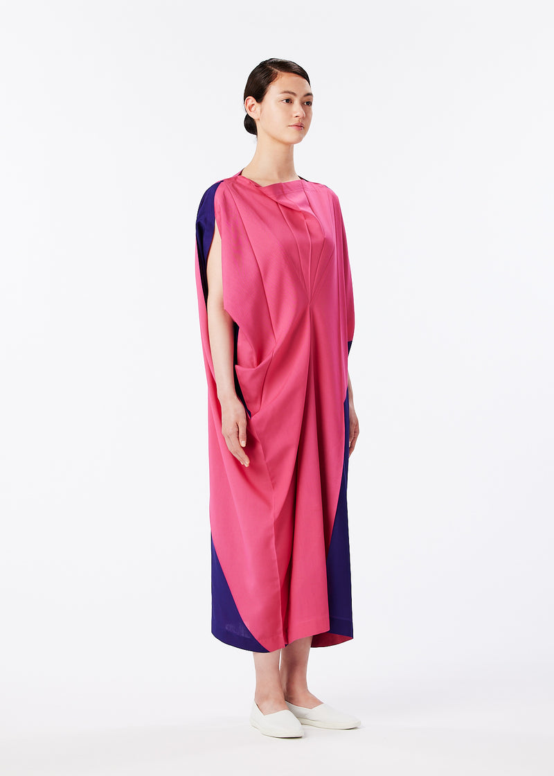PIVOT DRAPE Dress Pink x Purple
