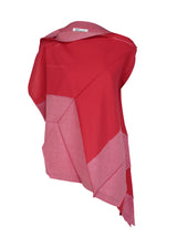 TRIANGLE RAMIE Shirt Pink x Red