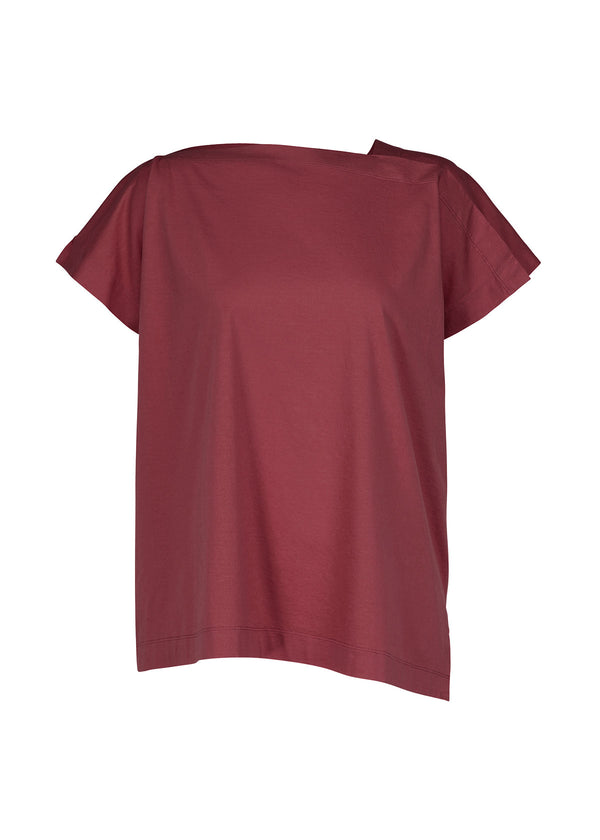 SQUARE JERSEY Top Dark Red