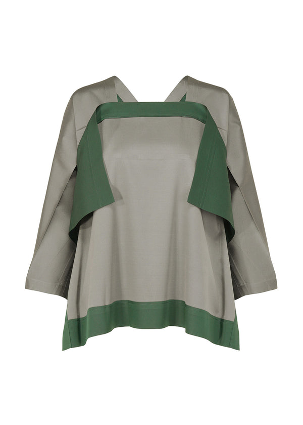 FLOAT FRAME Shirt Grey x Green
