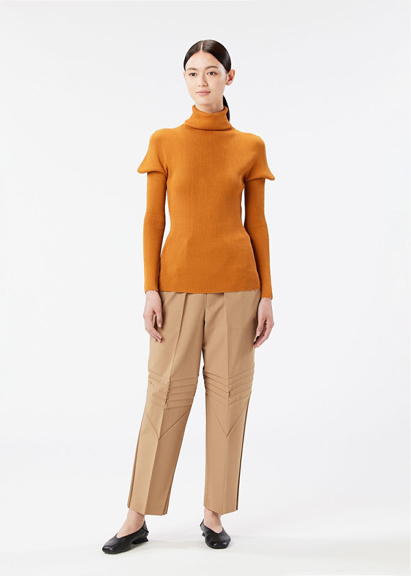 FLAT RIB KNIT Top Light Grey