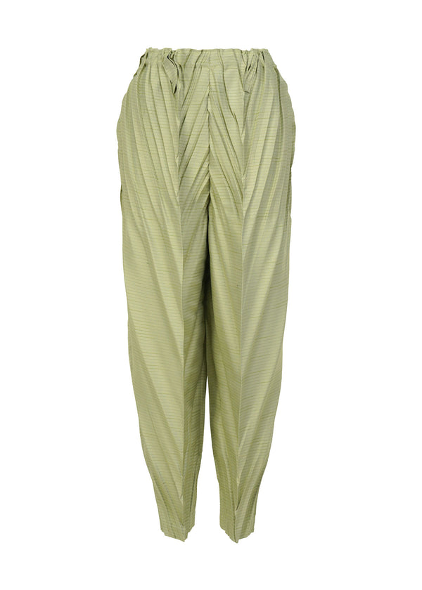 HERRINGBONE PLEATS Trousers Light Green