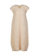 HERRINGBONE PLEATS Dress Ivory