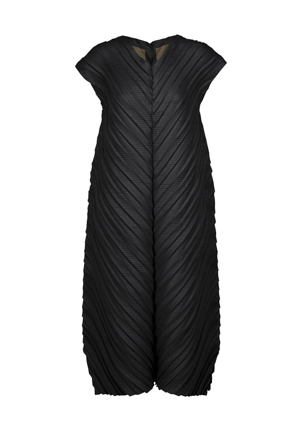 HERRINGBONE PLEATS Dress Black